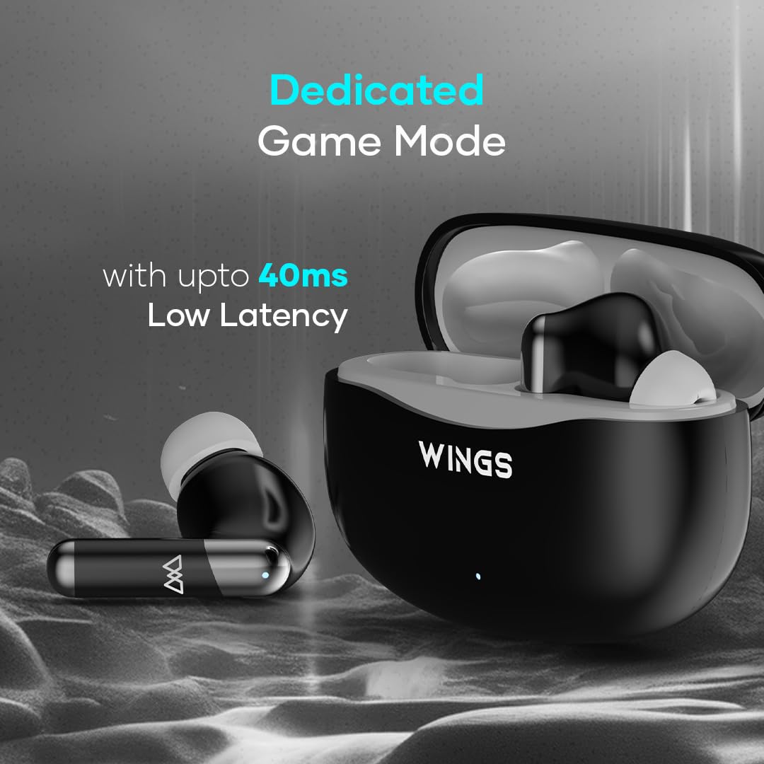 Wings Flobuds 335: Made in India Premium Lifestyle TWS in Ear Earbuds with Smart Enc,High Fidelity 13Mm Drivers,Bluetooth 5.3,40Hrs Playtime with 8 Hours in Ear Earbuds Playtime,and Low Latency 40Ms