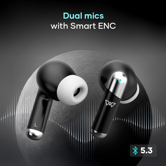 Wings Flobuds 335: Made in India Premium Lifestyle TWS in Ear Earbuds with Smart Enc,High Fidelity 13Mm Drivers,Bluetooth 5.3,40Hrs Playtime with 8 Hours in Ear Earbuds Playtime,and Low Latency 40Ms
