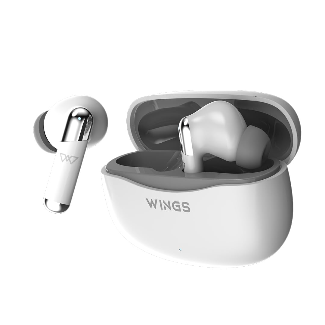 Wings Flobuds 335: Made in India Premium Lifestyle TWS in Ear Earbuds with Smart Enc,High Fidelity 13Mm Drivers,Bluetooth 5.3,40 Hrs Playtime with 8 Hours in Ear Earbuds Playtime,and Low Latency 40Ms