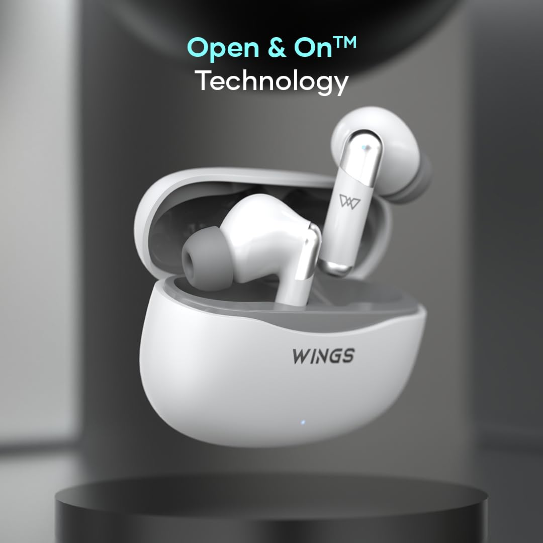 Wings Flobuds 335: Made in India Premium Lifestyle TWS in Ear Earbuds with Smart Enc,High Fidelity 13Mm Drivers,Bluetooth 5.3,40 Hrs Playtime with 8 Hours in Ear Earbuds Playtime,and Low Latency 40Ms