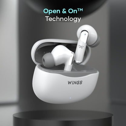Wings Flobuds 335: Made in India Premium Lifestyle TWS in Ear Earbuds with Smart Enc,High Fidelity 13Mm Drivers,Bluetooth 5.3,40 Hrs Playtime with 8 Hours in Ear Earbuds Playtime,and Low Latency 40Ms