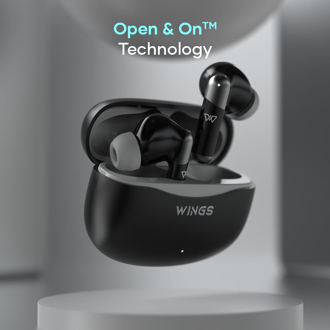 Wings Flobuds 335: Made in India Premium Lifestyle TWS in Ear Earbuds with Smart Enc,High Fidelity 13Mm Drivers,Bluetooth 5.3,40Hrs Playtime with 8 Hours in Ear Earbuds Playtime,and Low Latency 40Ms