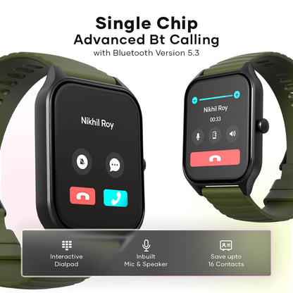 Wings Urbana Smartwatch with 2.01” IPS LCD Screen, Digital smartwatch Android smartwatch with Ai Voice Assistant, IP68 Water & Dust Resistant.