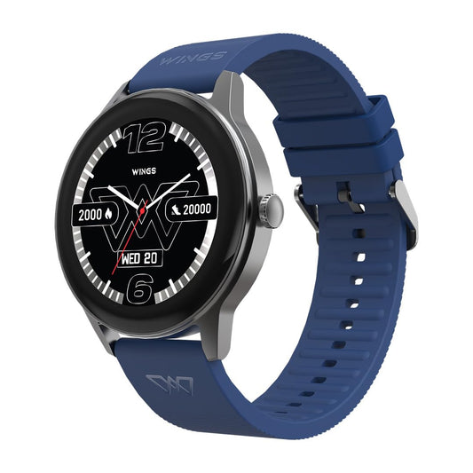 Wings Urbana Smartwatch with 2.01” IPS LCD Screen, Digital smartwatch Android smartwatch with Ai Voice Assistant, IP68 Water & Dust Resistant.