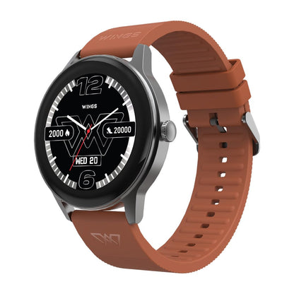 Wings Urbana Smartwatch with 2.01” IPS LCD Screen, Digital smartwatch Android smartwatch with Ai Voice Assistant, IP68 Water & Dust Resistant.