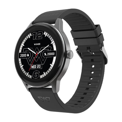 Wings Urbana Smartwatch with 2.01” IPS LCD Screen, Digital smartwatch Android smartwatch with Ai Voice Assistant, IP68 Water & Dust Resistant.