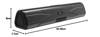 Wings Centerstage 200 True Wireless, Bluetooth 5.0 Soundbar with16 W Output, 2500 mAh Battery,6.5 Hours Playtime | Mini Wireless Bluetooth Speaker for Parties | Music System for Home with Mic