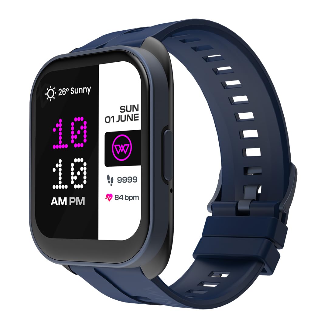 Wings Urbana Smartwatch with 2.01” IPS LCD Screen, Digital smartwatch Android smartwatch with Ai Voice Assistant, IP68 Water & Dust Resistant.