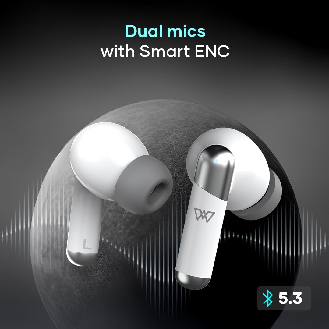 Wings Flobuds 335: Made in India Premium Lifestyle TWS in Ear Earbuds with Smart Enc,High Fidelity 13Mm Drivers,Bluetooth 5.3,40 Hrs Playtime with 8 Hours in Ear Earbuds Playtime,and Low Latency 40Ms
