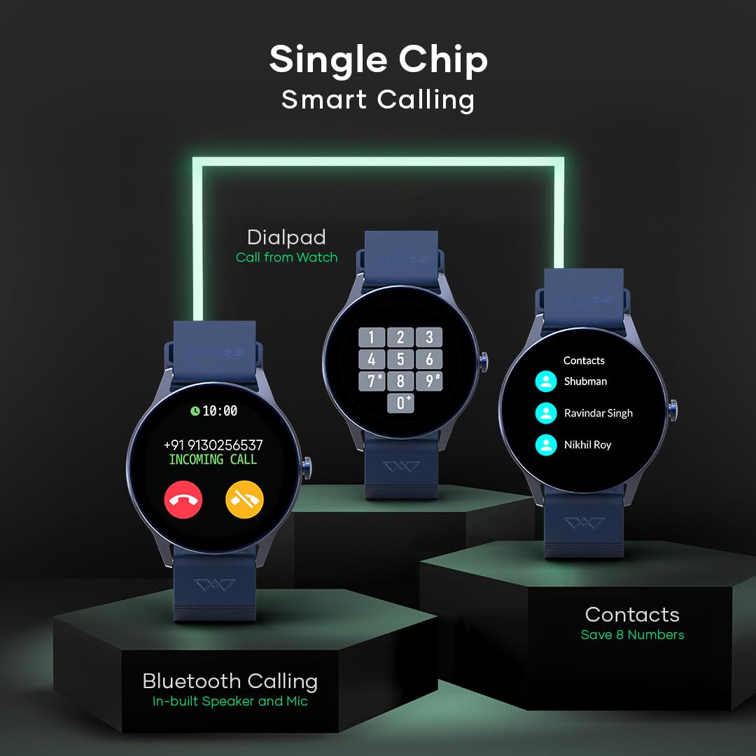 Wings Urbana Smartwatch with 2.01” IPS LCD Screen, Digital smartwatch Android smartwatch with Ai Voice Assistant, IP68 Water & Dust Resistant.