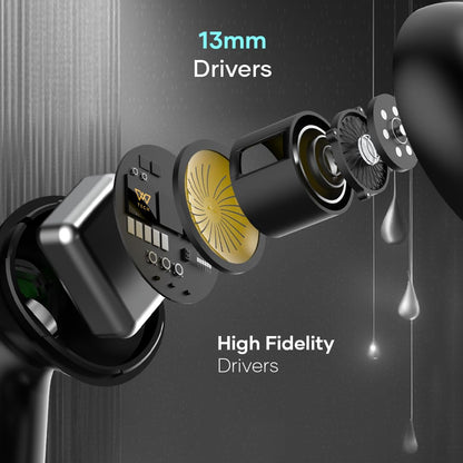 Wings Flobuds 335: Made in India Premium Lifestyle TWS in Ear Earbuds with Smart Enc,High Fidelity 13Mm Drivers,Bluetooth 5.3,40Hrs Playtime with 8 Hours in Ear Earbuds Playtime,and Low Latency 40Ms
