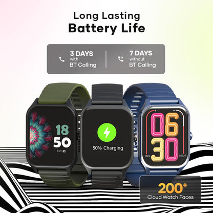 Wings Urbana Smartwatch with 2.01” IPS LCD Screen, Digital smartwatch Android smartwatch with Ai Voice Assistant, IP68 Water & Dust Resistant.