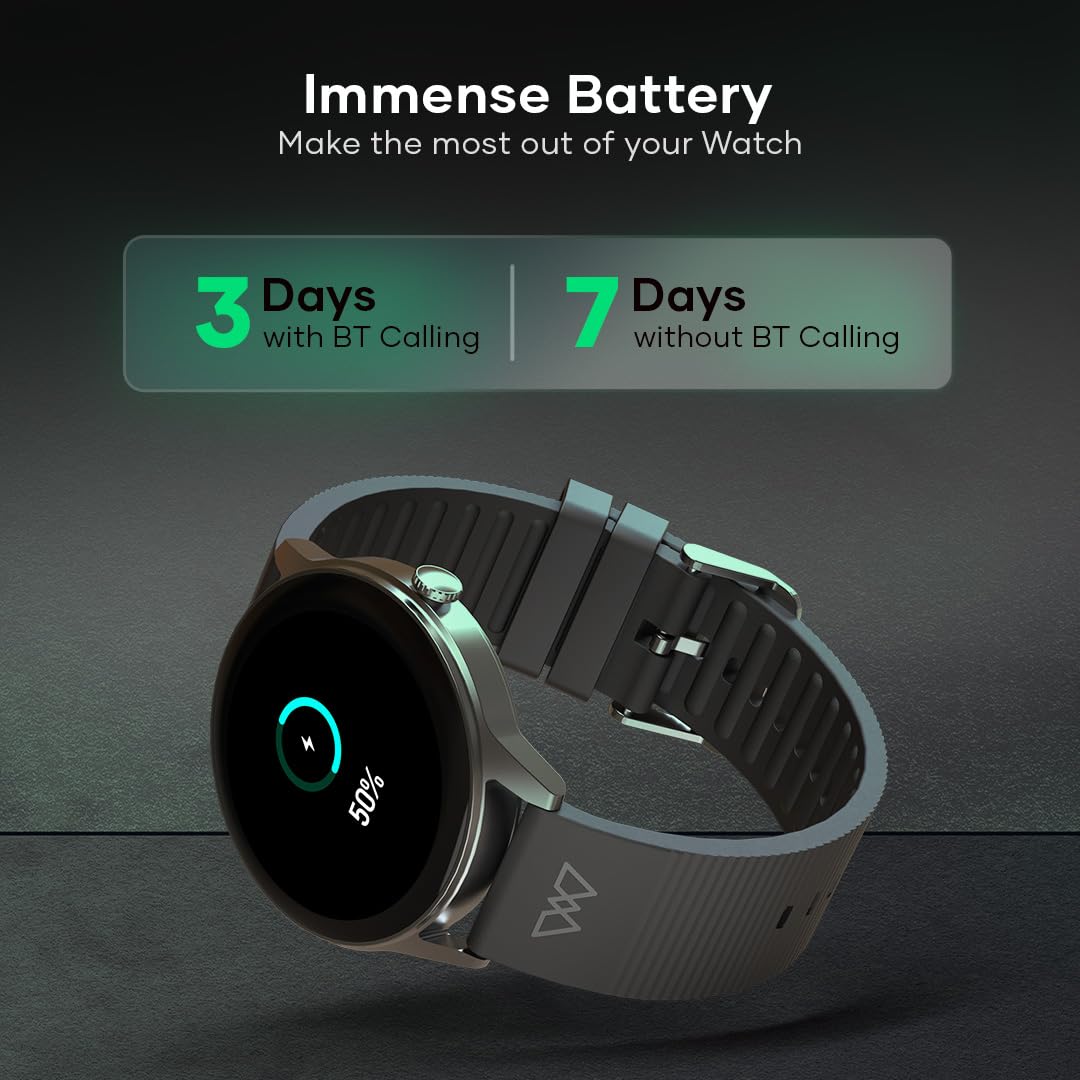 Wings Urbana Smartwatch with 2.01” IPS LCD Screen, Digital smartwatch Android smartwatch with Ai Voice Assistant, IP68 Water & Dust Resistant.