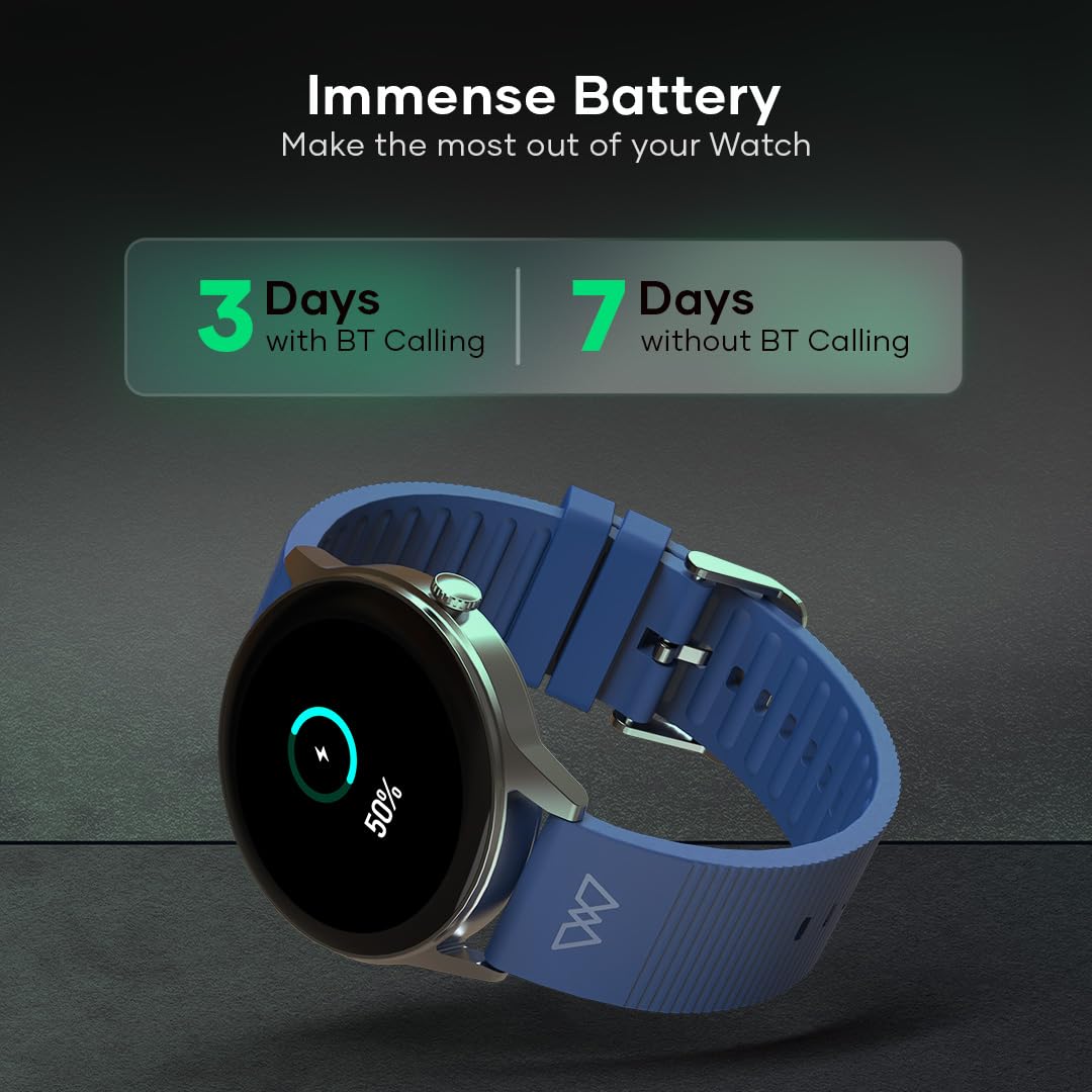 Wings Urbana Smartwatch with 2.01” IPS LCD Screen, Digital smartwatch Android smartwatch with Ai Voice Assistant, IP68 Water & Dust Resistant.