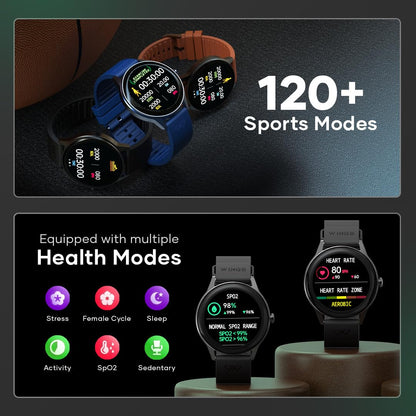 Wings Urbana Smartwatch with 2.01” IPS LCD Screen, Digital smartwatch Android smartwatch with Ai Voice Assistant, IP68 Water & Dust Resistant.