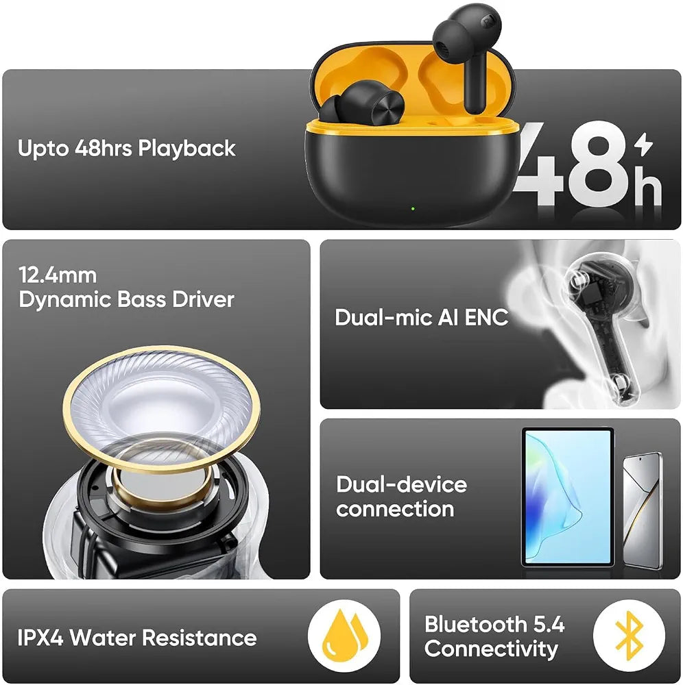 Earbuds for LG Wing Earbuds Original Like True Wireless Bluetooth in-Ear Headphones Earphones TWS with Mic, Touch Controls, Deep Bass, Sports 