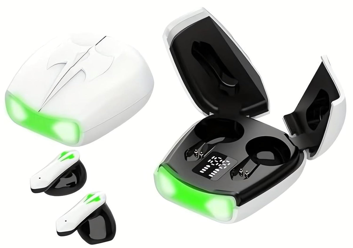 KS35 Wing TWS Earbuds | 50 Hrs of Playtime | Bluetooth v5.4 with AI-ENC | 45ms Low Latency Gaming Buds (White)