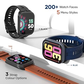 Wings Urbana Smartwatch with 2.01” IPS LCD Screen, Digital smartwatch Android smartwatch with Ai Voice Assistant, IP68 Water & Dust Resistant.
